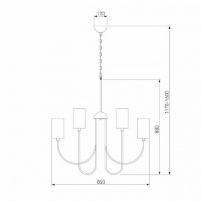 Подвесная люстра Eurosvet Abbey 60164/10 никель Smart в Агрызе - agryz.ok-mebel.com | фото 4