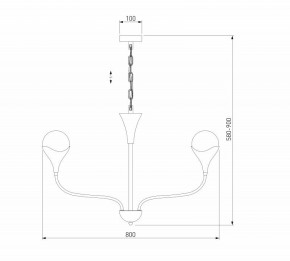 Подвесная люстра Eurosvet Calyx 60169/6 никель в Агрызе - agryz.ok-mebel.com | фото 3