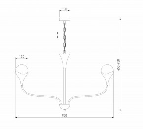 Подвесная люстра Eurosvet Calyx 60169/8 никель в Агрызе - agryz.ok-mebel.com | фото 3