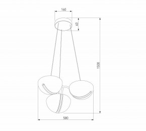 Подвесная люстра Eurosvet Emisfero 50083/3 LED золото в Агрызе - agryz.ok-mebel.com | фото 6