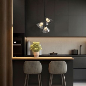 Подвесная люстра Eurosvet Enigma 70161/3 черный в Агрызе - agryz.ok-mebel.com | фото 3