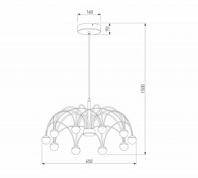 Подвесная люстра Eurosvet Ragno 90034/10 LED черный в Агрызе - agryz.ok-mebel.com | фото 5