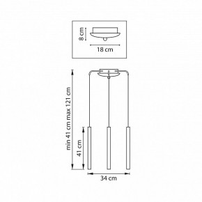 Подвесная люстра Lightstar Tubo L3T747247 в Агрызе - agryz.ok-mebel.com | фото 3