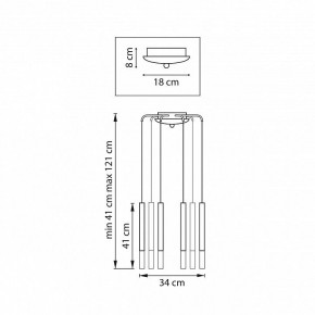 Подвесная люстра Lightstar Tubo L8T747133 в Агрызе - agryz.ok-mebel.com | фото 3