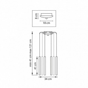 Подвесная люстра Lightstar Tubo L8T747237 в Агрызе - agryz.ok-mebel.com | фото 3