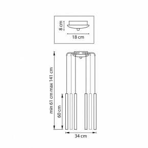 Подвесная люстра Lightstar Tubo L8T747347 в Агрызе - agryz.ok-mebel.com | фото 3