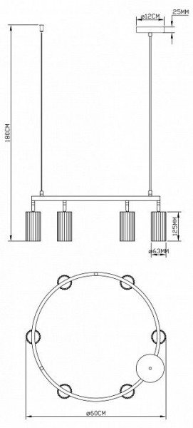 Подвесная люстра Moderli Cora V11601-6P в Агрызе - agryz.ok-mebel.com | фото 7