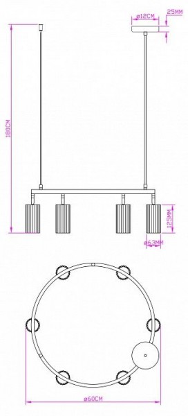 Подвесная люстра Moderli Cora V11602-6P в Агрызе - agryz.ok-mebel.com | фото 5