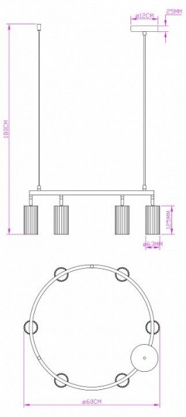 Подвесная люстра Moderli Cora V11603-6P в Агрызе - agryz.ok-mebel.com | фото 6