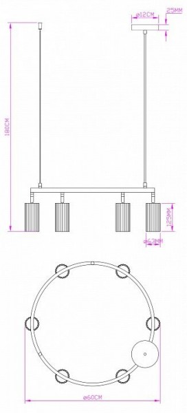 Подвесная люстра Moderli Cora V11604-6P в Агрызе - agryz.ok-mebel.com | фото 6