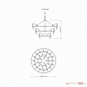 Подвесная люстра Moderli Justine MD_V10410-32P base_V10410-32P glass, V10410-32P base+V10410-32P glass, УТ000035371 в Агрызе - agryz.ok-mebel.com | фото 4