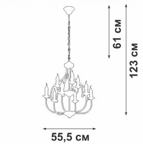 Подвесная люстра Vitaluce V1863 V1863-8/9 в Агрызе - agryz.ok-mebel.com | фото 3