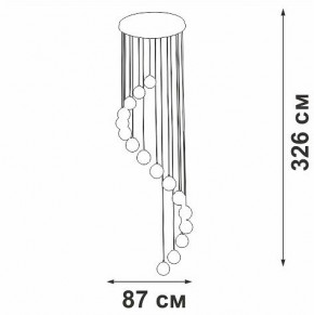 Подвесная люстра Vitaluce V2893 V2893-9/16S в Агрызе - agryz.ok-mebel.com | фото 4