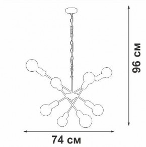 Подвесная люстра Vitaluce V4750 V4750-1/8 в Агрызе - agryz.ok-mebel.com | фото 2