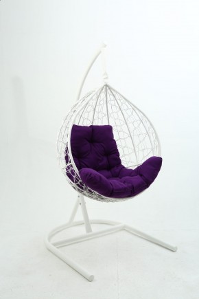 Подвесное кресло Бароло (белый/фиолетовый) в Агрызе - agryz.ok-mebel.com | фото