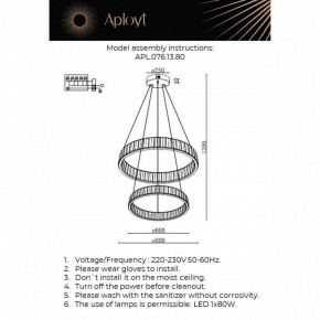 Подвесной светильник Aployt Oriann APL.076.13.80 в Агрызе - agryz.ok-mebel.com | фото 2