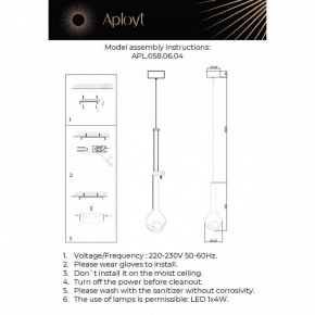 Подвесной светильник Aployt Wisia APL.058.06.04 в Агрызе - agryz.ok-mebel.com | фото 4