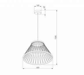 Подвесной светильник Eurosvet Cesta 40017/1 LED коричневый в Агрызе - agryz.ok-mebel.com | фото 5