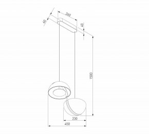 Подвесной светильник Eurosvet Emisfero 50083/2 LED золото в Агрызе - agryz.ok-mebel.com | фото 4