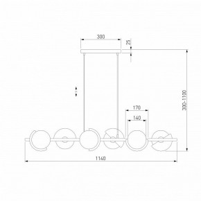 Подвесной светильник Eurosvet Moity 70149/6 черный/латунь Smart в Агрызе - agryz.ok-mebel.com | фото 3