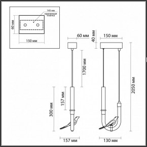 Подвесной светильник Odeon Light Lark 5431/2L в Агрызе - agryz.ok-mebel.com | фото 5
