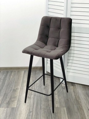 Полубарный стул CHILLI-QB графит #14, велюр / черный каркас (H=66cm) М-City в Агрызе - agryz.ok-mebel.com | фото 2
