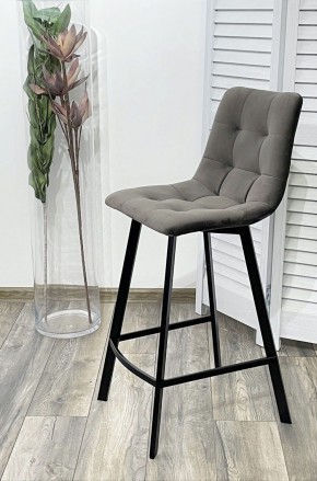 Полубарный стул CHILLI-QB SQUARE графит #14, велюр / черный каркас (H=66cm) М-City в Агрызе - agryz.ok-mebel.com | фото 2