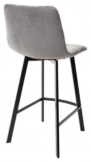 Полубарный стул CHILLI-QB SQUARE светло-серый #26, велюр / черный каркас (H=66cm) М-City в Агрызе - agryz.ok-mebel.com | фото 4