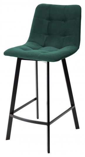 Полубарный стул CHILLI-QB SQUARE зеленый #19, велюр / черный каркас (H=66cm) М-City в Агрызе - agryz.ok-mebel.com | фото