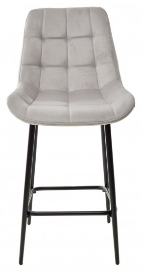 Полубарный стул ХОФМАН, цвет H-09 Светло-серый, велюр / черный каркас H=63cm М-City в Агрызе - agryz.ok-mebel.com | фото 5