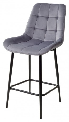 Полубарный стул ХОФМАН, цвет H-14 Серый, велюр / черный каркас H=63cm М-City в Агрызе - agryz.ok-mebel.com | фото 1