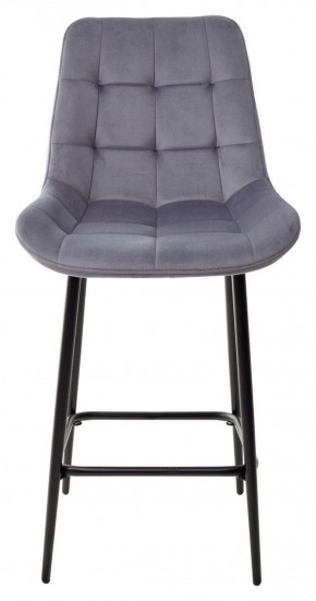 Полубарный стул ХОФМАН, цвет H-14 Серый, велюр / черный каркас H=63cm М-City в Агрызе - agryz.ok-mebel.com | фото 7