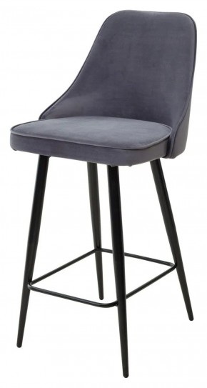 Полубарный стул NEPAL-PB СЕРЫЙ #27, велюр/ черный каркас (H=68cm) М-City в Агрызе - agryz.ok-mebel.com | фото