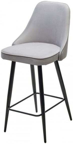 Полубарный стул NEPAL-PB СВЕТЛО- СЕРЫЙ BM-4, велюр/ черный каркас (H=68cm) М-City в Агрызе - agryz.ok-mebel.com | фото
