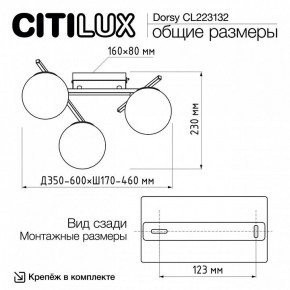 Потолочная люстра Citilux Dorsy CL223132 в Агрызе - agryz.ok-mebel.com | фото 12