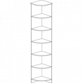 Шкаф угловой открытый №618 "Инна" Денвер темный в Агрызе - agryz.ok-mebel.com | фото 2
