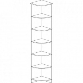 Шкаф угловой открытый №618 "Инна" Денвер темный в Агрызе - agryz.ok-mebel.com | фото 2