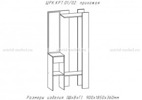 КРИТ-1 Прихожая (Делано светлый) в Агрызе - agryz.ok-mebel.com | фото 2