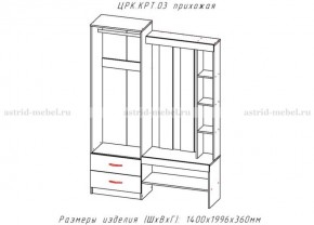 КРИТ-3 Прихожая (Анкор темный/Анкор белый) в Агрызе - agryz.ok-mebel.com | фото 2
