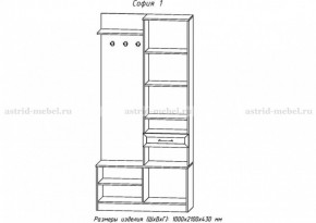 Прихожая София 1 в Агрызе - agryz.ok-mebel.com | фото 2