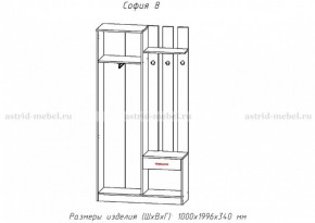 Прихожая София 8 в Агрызе - agryz.ok-mebel.com | фото 2