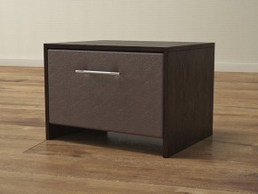 PROxSON Тумба Varna (ЛДСП Венге+экокожа Дуб венге с коричневым) 51x40 в Агрызе - agryz.ok-mebel.com | фото