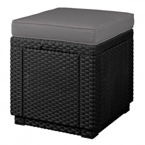 Пуфик Куб с подушкой (Cube with cushion) графит - прохладный серый в Агрызе - agryz.ok-mebel.com | фото 1