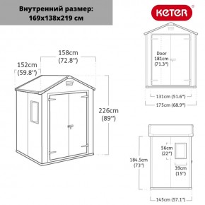 Сарай Манор 6x5DD (Manor 6x5DD) cерый/белый в Агрызе - agryz.ok-mebel.com | фото 2