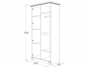 Шкаф 2-х дверный Ольга-1Н для одежды и белья в Агрызе - agryz.ok-mebel.com | фото 2