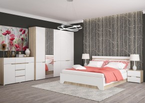 Шкаф 2-х створчатый АНТАЛИЯ (Сонома/Белый софт) в Агрызе - agryz.ok-mebel.com | фото 3