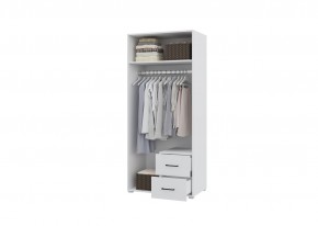 Шкаф 2-х створчатый с ящиками VICTOR (Белый-Бетон) в Агрызе - agryz.ok-mebel.com | фото 2