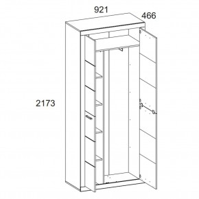 Шкаф 2D OSKAR , цвет дуб Санремо в Агрызе - agryz.ok-mebel.com | фото 4