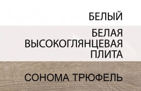 Шкаф 2D/TYP 20A, LINATE ,цвет белый/сонома трюфель в Агрызе - agryz.ok-mebel.com | фото 4