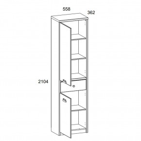 Шкаф 2D1S/D2, DIESEL , цвет дуб мадура/энигма в Агрызе - agryz.ok-mebel.com | фото 2